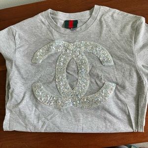 Designer inspired sequin t shirt